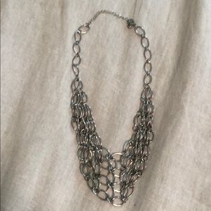 Silver statement necklace